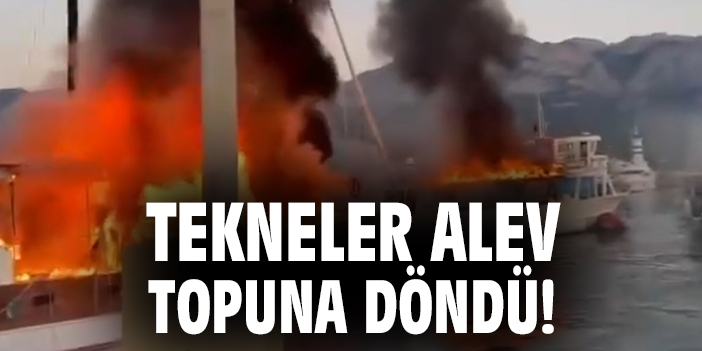 Kemer Marinada Tekne Yangını!