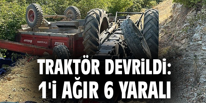 İnegöl’de traktör devrildi: 6 yaralı!