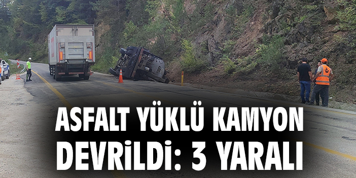 Kamyonet su kanalına devrildi, 3 yaralı!