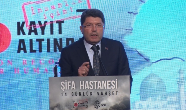 Adalet Bakanı Tunç, Gazze’deki Şifa Hastanesi bombalanmasını kınadı