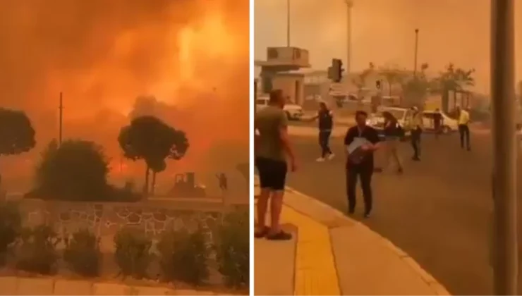 İZMİR’DE YANGIN PANİĞİ: MAHALLELER TAHLİYE EDİLDİ