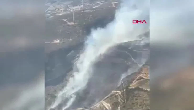 Çeşme tarım arazisinde yangın!