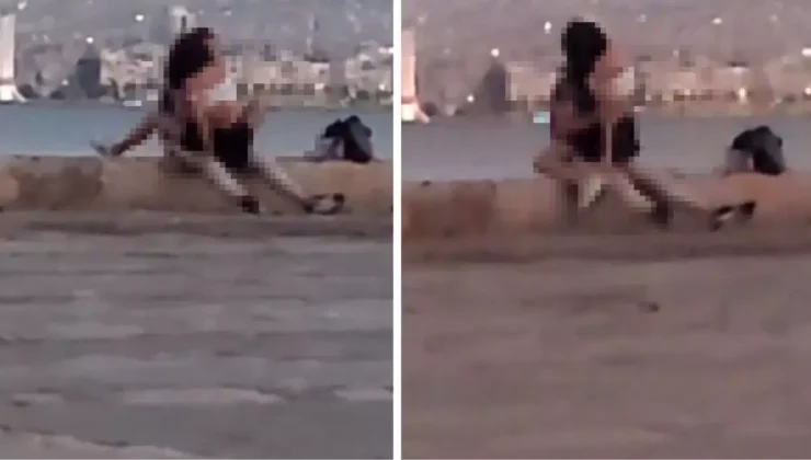 Sahilde Alkollü Çiftten Şaşırtan Görüntüler!