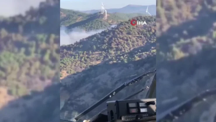 İzmir’deki Orman Yangınına Havadan Müdahale Başladı!