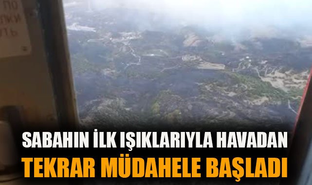 Yamanlar Dağı’ndaki Orman Yangını Havadan Müdahale Ediliyor