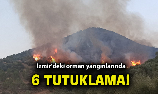 İzmir’de Orman Yangınlarında 6 Tutuklama