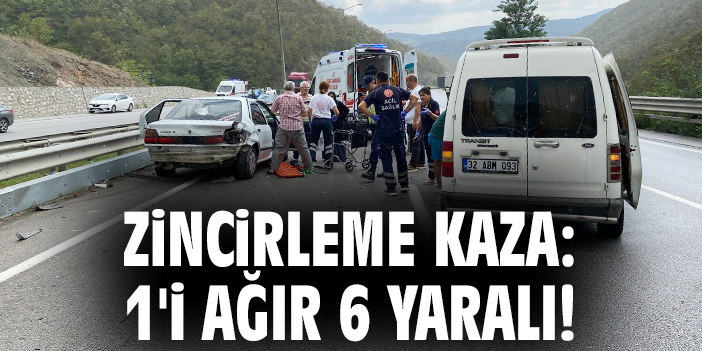 Zincirleme kaza: 1’i ağır 6 yaralı!