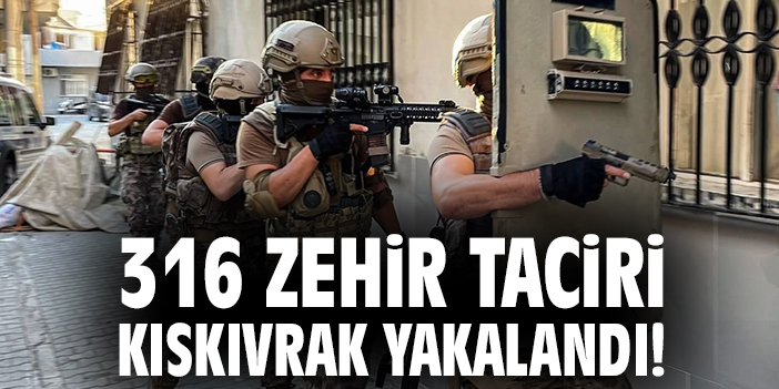 Narkoçelik-38 Operasyonunda 316 Gözaltı!