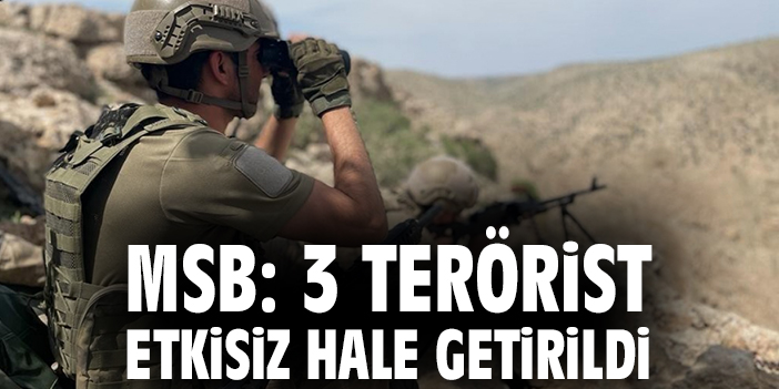 Türk Ordusu, 3 Teröristi Etkisiz Hale Getirdi!