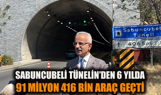 web sitesinde haber muhabirisin bu içeriğe göre dikkat çekici başlık yazar mısın. Başlığın uzunluğu en fazla 50 karakter olsun  <p>Bir dizi inceleme ve ziyaretler için Manisa’ya gelen Bakan Uraloğlu, İzmir-Manisa arasında 2018 yılında yapımı tamamlanan Sabuncubeli Tüneli’nde de incelemelerde bulundu. 4.065 metrelik çift tüpten oluşan ve iki kent arasındaki ulaşım süresini 15 dakikaya kadar düşüren tünelle ilgili açıklamalarda bulunan Bakan Uraloğlu, “Evliya Çelebi’nin ‘Korkunç Sabuncubeli Geçidi’ olarak bahsettiği bölgeye yaptığımız Sabuncubeli’nin Tüneli’ndeyiz. 4065 metre uzunluğunda 11 Haziran 2018’de trafiğe açtığımız uzun tünellerimizden bir tanesi. 6 yıl, 3 aylık bir hizmet döneminde 91 milyon 416 bin araç geçti buradan. Bunun ekonomimize hem zamandan hem yakıttan tasarrufuna baktığımızda 2 milyar 850 milyon liralık bir tasarruf sağlamış olduk. Gerçekten bu anlamda kamu adına yaptığımız çok kıymetli projelerden bir tanesidir. İzmir Havalimanına indik, Manisa’ya doğru geçiyoruz. 2018 yılı 11 Haziran’da da bu tünelin açılışında ben Karayolları İzmir Bölge Müdürü olarak görev yapmıştım. 6 yıl sonra burada tünelin son halini görmek, arkadaşlarımızdan bilgi alıp kamuoyunu bilgilendirmek istedik. Tünelin yapımında emeği geçen herkesten Allah razı olsun. Bize her türlü imkanı sağlayan Cumhurbaşkanımıza teşekkür ediyoruz. Bu tünelin tekrardan İzmir, Manisa ve Türkiye’mize hayırlı olmasını diliyorum” dedi.<br> </p>