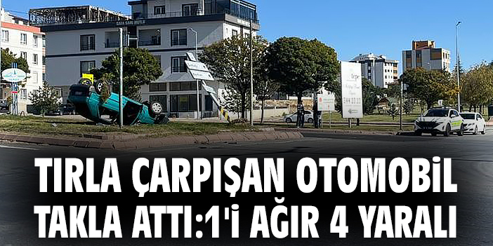 Kavşakta Feci Kaza: 4 Yaralı, 1’i Ağır!