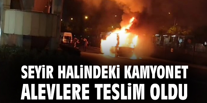 Canik’te Kamyonette Yangın: Sürücü Sağ Kurtuldu!
