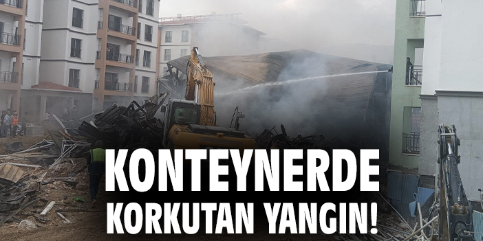 Antakya’da Şantiye Yangını: Konteynerler Yandı!