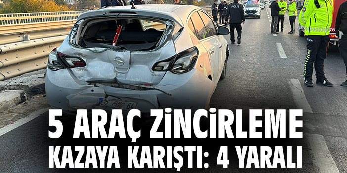 Yalova’da Zincirleme Kaza: 4 Yaralı!