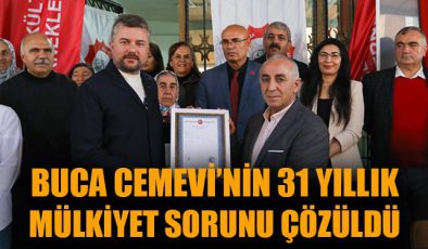 Buca Cemevi’nde 31 Yıllık Sorun Çözüldü!