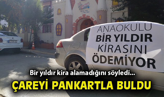Kiracıya Pankartla İtiraz: Kira 1 Yıl Ödenmedi!