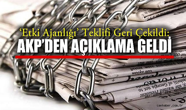 Etki Ajanlığı Teklifi Geri Çekildi: Gelişmeler