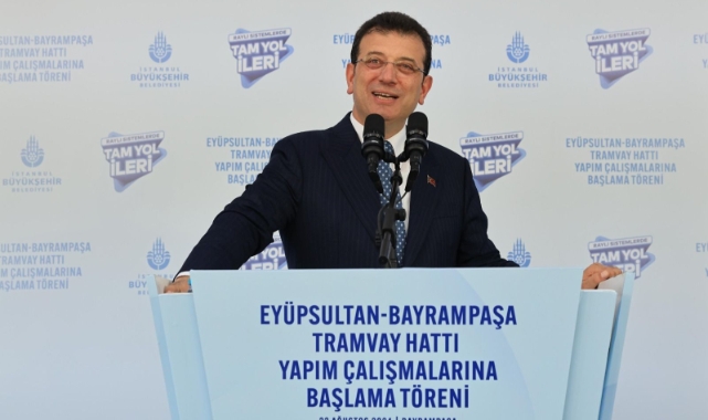 Eyüpsultan-Bayrampaşa Tramvay Hattı İnşaatı Devam Ediyor