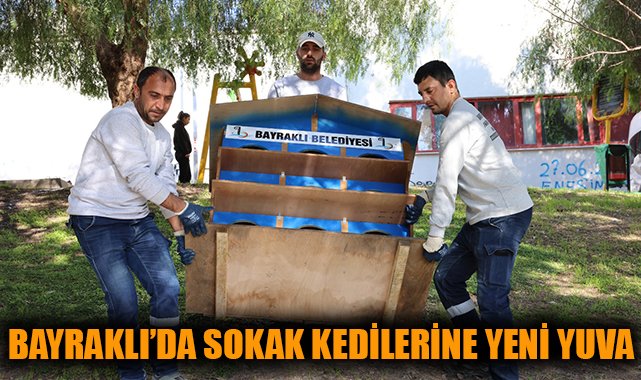 Bayraklı’da Sokak Hayvanları İçin 8 Yeni Kedi Evi!