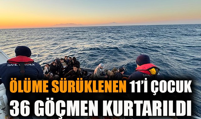 Seferihisar’da 36 Göçmen Kurtarıldı!