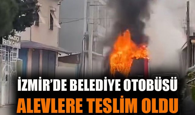 Otobüs Yangını Caddeyi Kapattı, Yolcular Tahliye Edildi!
