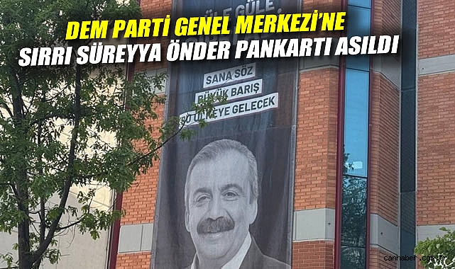 Sırrı Süreyya Önder İçin Taziye ve Pankart Asıldı