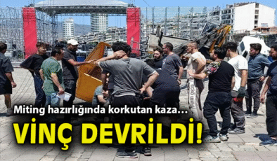CHP Miting Alanında Vinç Kazası: Bir Yaralı!