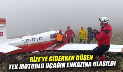 Sivrihisar’dan Rize’ye Uçan Uçak Düştü