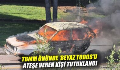 TBMM Önünde Araç Yakan Şahıs Tutuklandı