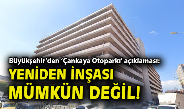 İzmir’de Çankaya Otoparkı Yıkılacak!
