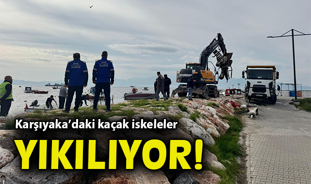 İzmir’de İzinsiz İskeleler Kaldırılmaya Başlandı!
