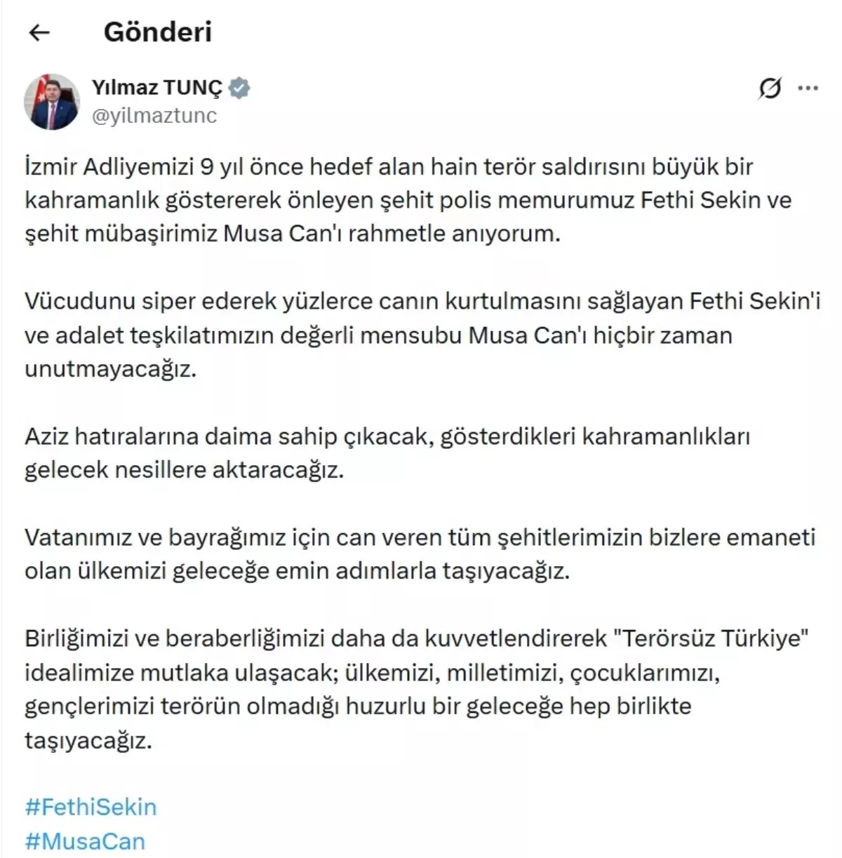 Şehitlerimizi Unutmadık, Kahramanlığı Anıyoruz