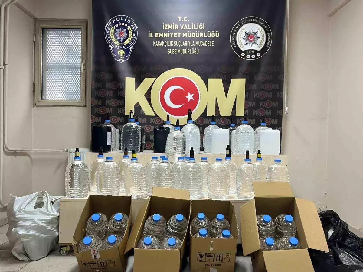 İzmir’de Yılbaşı Operasyonu: 3,5 Ton Kaçak Alkol!