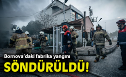 Bornova’da Ayakkabı Fabrikasında Yangın Paniği!