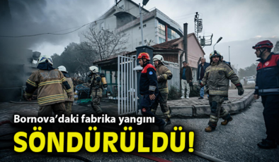 Bornova’da Ayakkabı Fabrikasında Yangın Paniği!