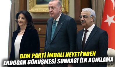 DEM Parti’den Erdoğan ile Barış Temalı Görüşme