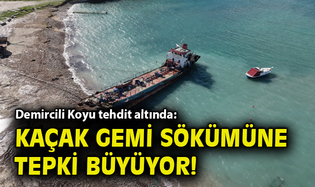 Demircili Koyu’nda Hurda Gemi Tehdidi Protesto Ediliyor