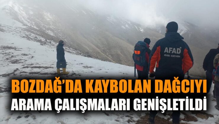 Bozdağ’da Kaybolan Dağcı İçin Arama Çalışmaları Sürüyor