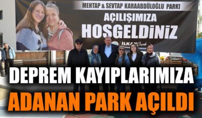 Yeni Park, Deprem Şehitlerini Unutmayacak