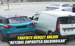 Ticari Araçla Sıkıştırılan Aileye Beyzbol Sopalı Saldırı!
