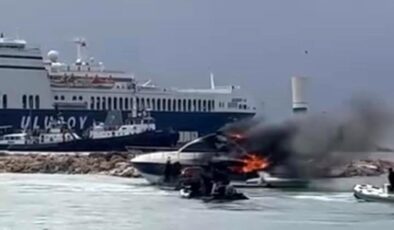 Çeşme’deki Motoryatta Yangın, Paniğe Neden Oldu!