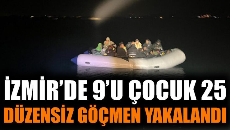 Dikili’de Lastik Botta 25 Düzensiz Göçmen Yakalandı