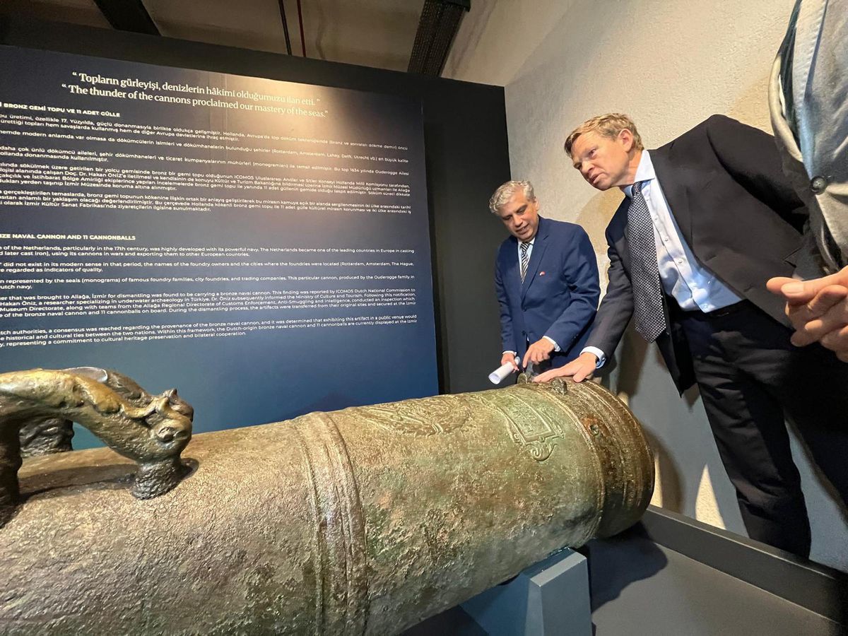 Aliağa’da 17. Yüzyıla Ait Bronz Gemi Topu Bulundu